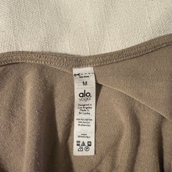 ALO YOGA - Brown Wrap Crop Top (Size M) - Picture 3 of 3